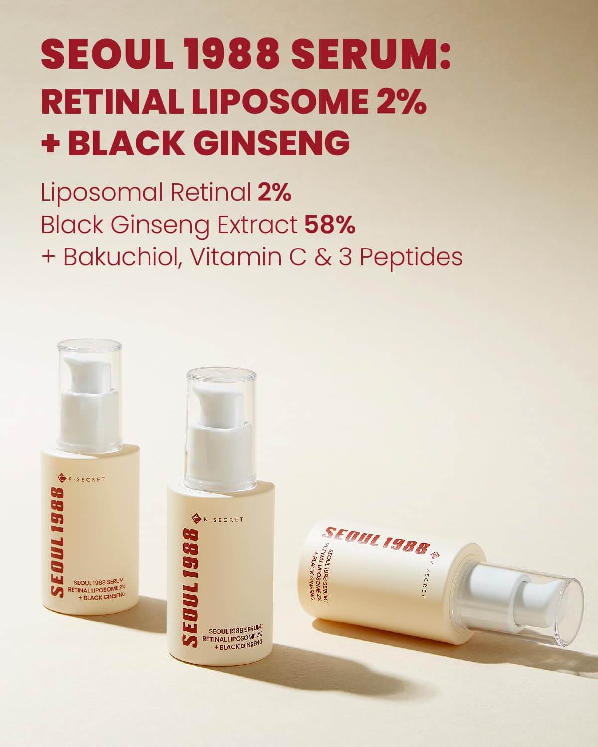 ksecret seoul 1988 Serum Retinal 2% si Ginseng negru